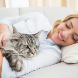 Manche Menschen leiden unter Tierhaarallergie.